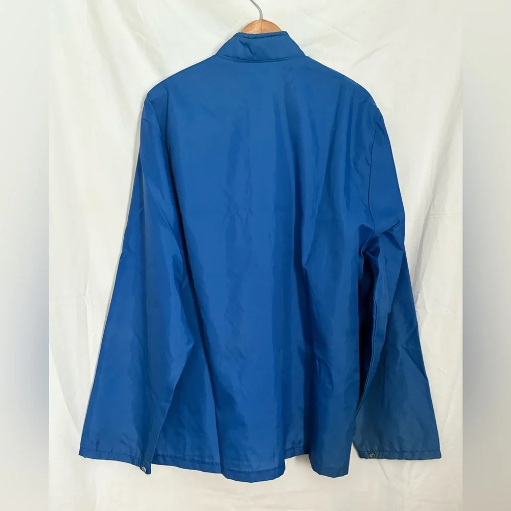 Vintage 1977 Grand National Tire Rally Jacket Mens XL BLUE Holloway Windbreaker